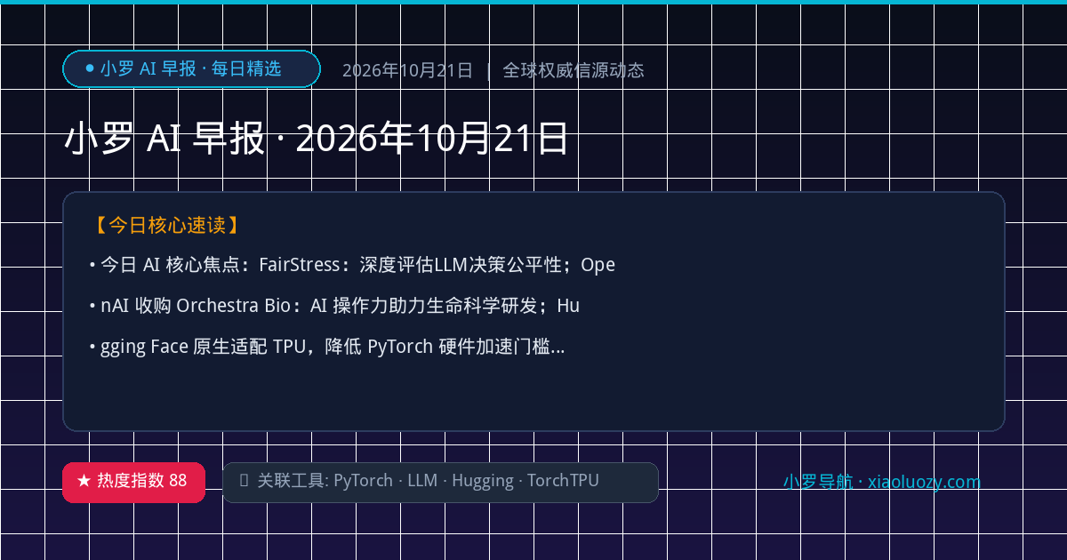 小罗 AI 早报 · 2026年10月21日